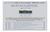 2013 PRICE LIST Final - Primary Sales Australia · RETAIL PRICE LIST FOR PRIMARY SALES ... January 2013 Tillage Price List TUNGSTEN CARBIDE TIPPED PRICE ... DESCRIPTION PRICE Exc