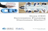 Does CEO Succession Planning Disclosure Matter?irrcinstitute.org/wp...CEO-Succession-Planning-Disclosure-Report.pdf · Annalisa Barrett is the founder and CEO of Board Governance