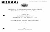 INTRODUCTION TO GROUND-WATER HYDRAULICS A Programed … · Techniques of Water-Resources Investigations of the United States Geological Survey Chapter 82 INTRODUCTION TO GROUND-WATER
