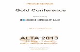 ALTA 2013 Gold eProceedings - ALTA Metallurgical Services · PROCEEDINGS OF ALTA 2013 GOLD SESSIONS 30-31 May 2013 Perth, Australia ISBN: 978-0-9871262-8-3 ALTA Metallurgical Services