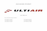 ACCESS POINT - DIPOLdown.dipol.com.pl/Lan_Wlan/N2310/N2310_manual_QS_EN.pdf · ACCESS POINT User Manual For the following models: ULTIAIR 419KC ULTIAIR 323KC ULTIAIR 423KC ULTIAIR