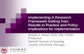 Implementing A Research Framework Getting from …/media/Files/Activity Files...Implementing A Research Framework Getting from Results to Practice and Policy: Implications for Implementation