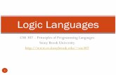 Logic Languages - SBUpfodor/courses/CSE307/L11_logic_languages.pdfLogic Languages 1 (c) ... ISO Prolog standard. 2 (c) Paul Fodor (CS Stony Brook) and Elsevier ... All types are discovered