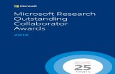 Microsoft Research Outstanding Collaborator Awards · Outstanding Collaborator Awards 2016 highlight and celebrate some ... we mention over 30 Microsoft projects, ... New England