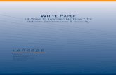 White PaPer - paramountassure.com · Page 2 White Paper: 14 Ways to Leverage NetFlow for Network Performance & Security ... Botnet Detection 15 Worm Detection 16 Compliance – HIPAA,