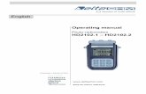 English - DELTA OHM · Companies / Brands of GHM Operating manual Photo-radiometers HD2102.1 – HD2102.2  English Keep for future reference.
