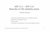 WP2-3 WP2-4 Results of 3D stability testsvbn.aau.dk/files/171554/abstractfil.pdfthe instantaneous armor unit stability conditions cannot be performed, which is why stability formulae
