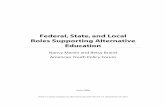 Federal, State, and Local Roles Supporting Alternative ... · FEDERAL, STATE, AND LOCAL ROLES SUPPORTING ALTERNATIVE EDUCATION June 2006 very.complex.relationships .between.the.legislative