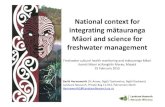 National context for integrating mātauranga Māori … context for integrating mātauranga Māori and science for ... pyramid suggested by Ackoff (1989) and ... (protective incantation),
