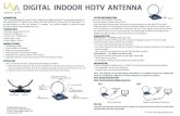 DIGITAL INDOOR HDTV ANTENNA - HDTV Antennas | …antennadeals.com/manuals/HD-801-User_Manual.pdf- for III Band: shorten the rod antennas to about 16 inches (the extension depends on
