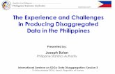 The Experience and Challenges in Producing …unstats.un.org/sdgs/files/meetings/sdg-seminar-seoul...Republic of the Philippines Philippine Statistics Authority 1 The Experience and