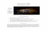 Astronomy 1001 - University of Minnesota · to prompt complete by the electronic deadline all ... Science of Astronomy Chap 2, 3 A (Obs ... to complete and hand-in at the conclusion