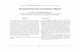 Renewable Energy Policy and Initiatives in Malaysia · Renewable Energy Policy and Initiatives in Malaysia ... taken by the Malaysian government on renewable energy, ... that renewable