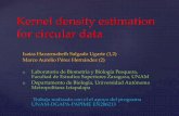 Kernel density estimation for circular data · for circular data. Data points distributed on a circle occur in many applications of Biology ... orientation data of dragonflies relative