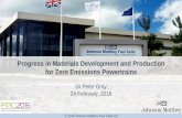 Progress in Materials Development and Production for … · 01 Johnson Matthey Plc 02 JM Activities in Low and Zero Emissions Vehicles 03 Fuel Cell Vehicles Technology Status 04 Progress