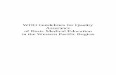 WHO Guidelines for Quality Assurance of Basic Medical ... · III. Assessment of ... The present document, WHO Guidelines for Quality Assurance of Basic ... international standards