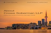 About Crowe Soberman LLP · About Crowe Soberman LLP ... (tax planning related to individuals ... complete range of results-driven HR Consulting services that can help