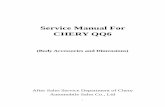 Service Manual For CHERY QQ6 - Клуб JAGGIjaggi-club.at.ua/_ld/0/4_Service_Manual_.pdf · 1 Service Manual For CHERY QQ6 (Body Accessories and Dimensions) After Sales Service Department