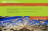 Determination of Acceptable Levels of Preservative Treated ... · 1 Determination of Acceptable Levels of Preservative Treated Timber in Timber Reuse Applications J. Hann1, G. Daian1,