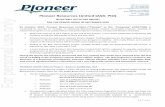 Pioneer Resources Limited (ASX: PIO) - Home - Australian ... · PIONEER DOME Lithium Project ... and Petroleum of a mining proposal. ... PIONEER RESOURCES LIMITED - - - - - - ...