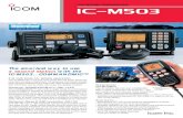 VHF MARINE TRANSCEIVER - telcom-eng.com · VHF MARINE TRANSCEIVER The smartest way to use a second station with the IC-M503 ... Phone : +1 (425) 454-8155 Fax : +1 (425) 454-1509 E-mail