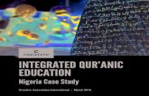 INTEGRATED QUR’ANIC EDUCATION · He has been involved in different capacities in three USAID-supported education ... Integrated Qur’anic Education: Nigeria Case Study ... levels