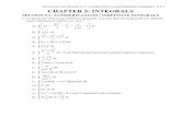 CHAPTER 5: INTEGRALS - Math Notes and Math Tests 5: INTEGRALS SECTION 5.1: ANTIDERIVATIVES / INDEFINITE INTEGRALS 1) Evaluate the following indefinite integrals. Assume that all integrands