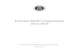 Estonian Math Competitions 2012/2013 · Estonian Math Competitions 2012/2013 ... Estonian Mathematical Olympiad. ... Selected Problems from Open Contests O-1. (Juniors.)