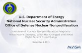 Office of Defense Nuclear Nonproliferation · National Nuclear Security Administration Office of Defense Nuclear Nonproliferation ... new nuclear power
