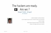 The hackers are ready. Are we - Startpagina - V-ICT-OR Howest... · The hackers are ready. Are we ? Shopt IT 2015 ... 11/05/2015 SHOPT IT 2015 9 ... Web pentesting Parcifal Aertssen