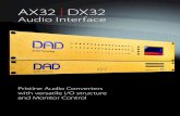 AX32 DX32 A4 8pp Apr2017 web - Itadeldanmon.dotnet.dir.dk/.../AX32_DX32_brochure.pdf · Rear panel AX32 Rear panel DX32 Advanced signal routing and Dante / AES67 AoIP via IP Ethernet