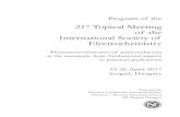21st Topical Meeting of the International Society of ...topical21.ise-online.org/PROGRAM_21.pdf · 21th Topical Meeting of the International Society of Electrochemistry i Program