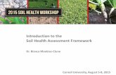 Introduction to the Soil Health Assessment Framework · Introduction to the Soil Health Assessment Framework Dr. Bianca Moebius-Clune. ... • The report at a glance ... traffic,