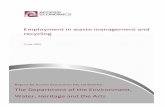 Employment in waste management and recycling · Employment in waste management and recycling While every effort has been made to ensure the accuracy of this document, the uncertain