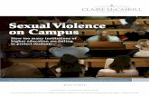 new report - Home | U.S. Senator Claire McCaskill of Missouri · universities report, investigate, and adjudicate sexual violence. ... • Lack of Adequate Sexual Assault Training.