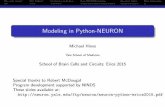 Modeling in Python-NEURON · Modeling in Python-NEURON Michael Hines Yale School of Medicine ... Use .insertto insert a distributed mechanism into a section. e.g. axon.insert ...