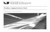 Tuba repertoire list - University of West Londonlcme.uwl.ac.uk/media/1265/tuba-rep-list.pdf · This repertoire list should be read in conjunction ... B ¨ Tuba players may also select