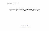 OmniSwitch 6850 Series Hardware Users Guide 6850 Hardware U… · OmniSwitch 6850 Series Hardware Users Guide August 2007 page ix About This Guide ... • Descriptions of chassis