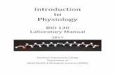 Introduction to Physiology - Dutchess Community College€¦ ·  · 2017-08-22Introduction to Physiology BIO 130 Laboratory Manual 2017 ... (whitefish, onion root tip slides) End-of-semester