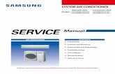 SYSTEM AIRCONDITIONER - Samsung HVAC … · Samsung Electronics 1-1 1. ... (CN802). Caution : When you separate the connector, pull pressing the locking button. 2) Loosen the FUSE