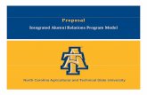 Integrated Alumni Relations Program Proposal.ppt · Proposal Integggrated Alumni Relations Program Model North Carolina Agricultural and Technical State University