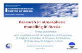 Research in atmospheric modelling in Russia - … · Research in atmospheric modelling in Russia ... COSMO 10-day EPS Seasonal EPS ... IC 3D-Var 3D-Var ICON 3D-Var 3D-Var.