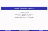 Socially Responsible Investing - Q Group · Socially Responsible Investing Sudheer Chava ... Overlapping Strategies (84) (265) (592) (441) (117) (151) ... year xed e ectsAuthors: