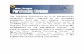 West Virginia€¦ · by the West Virginia Purchasing Division at ... Purchasing Division in hard copy format. ... system training Y 9.5 In recent project