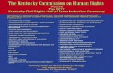 The Kentucky Commission on Human Rights Civil Rights Hall of Fame...The Kentucky Commission on Human Rights ... Kentucky Commission on Human Rights. The State Agency Charged with ...