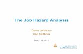 The Job Hazard Analysis - Lake County Safety Council · The Job Hazard Analysis Dawn Johnston Bob Siktberg March 18, 2011 . ... JSA- Job Safety Analysis First mentioned around 1950,