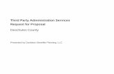 Third Party Administration Services Request for Proposal · Third Party Administration Services Request for ... please provide a sample letter. ... Do you provide any predictive modeling