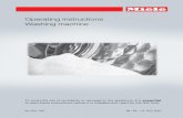 Operating instructions Washing machine - Miele€¦ · Operating instructions Washing machine To avoid the risk of accidents or damage to the appliance, it is essential to read these