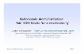 Autonomic Administration - HAL 9000 Meets Gene … · Autonomic Administration: HAL 9000 Meets Gene Roddenberry ... DCN DRS CPNI Sales Comp PB Awards ... Paging CNR PBITS MP/F FLEXCOM