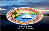 BUDGET CALENDAR - City of Okeechobee Budget Workbook 2012-09-25... · BUDGET CALENDAR FOR BUDGET YEAR 2012 ... City of Okeechobee 2012/2013 Organizational Chart . Citizens of Okeechobee